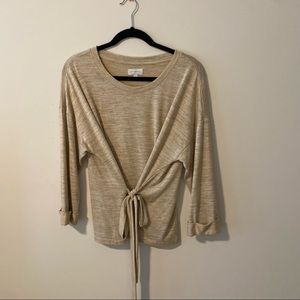 Lucky Brand Knit Wrap Tie Top